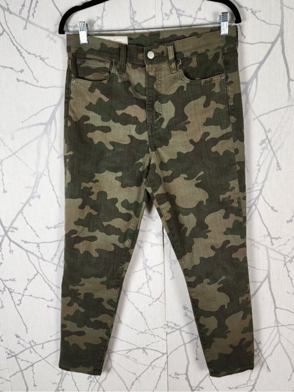 GAP Camo Stretch Denim High Rise True Skinny Ankle Jeans